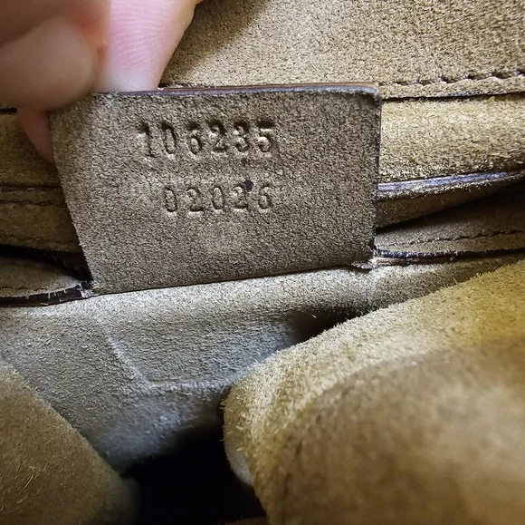 Authentic Gucci Hand Bag Bamboo Brown Suede Leather - Picture 15 of 17